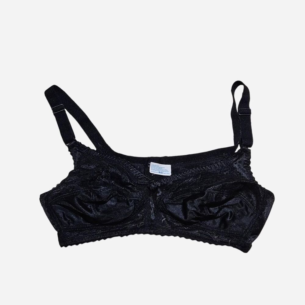 80s 90s whimsigoth witchy black bra 40c